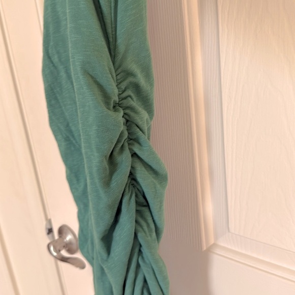 NWOT Anthropologie Sundry Cotton Cami V-neck Mini Dress with Ruched Sides Size 2 - Picture 2 of 6